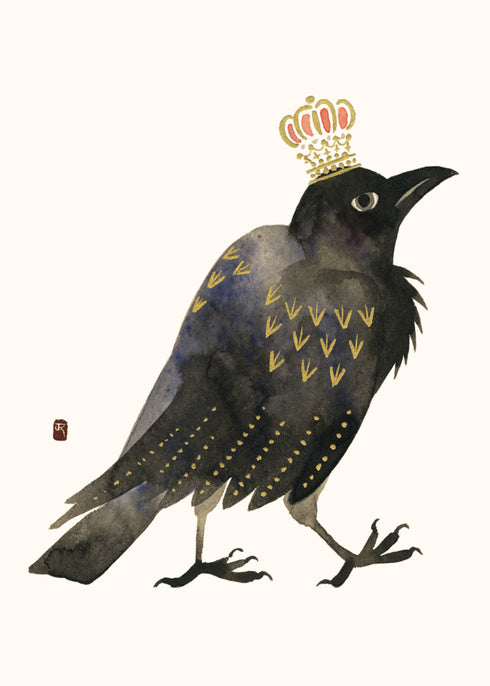 Golden Crow Foil Blank Card