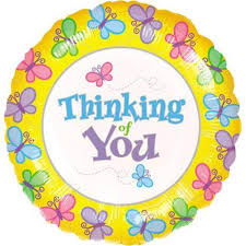 BUTTERFLY THINKING OF YOU 18 INCH MYLAR