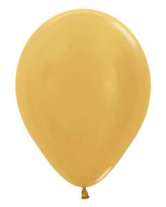 Sempertex 5 Inch Metallic Gold Latex Balloons Bag of 100
