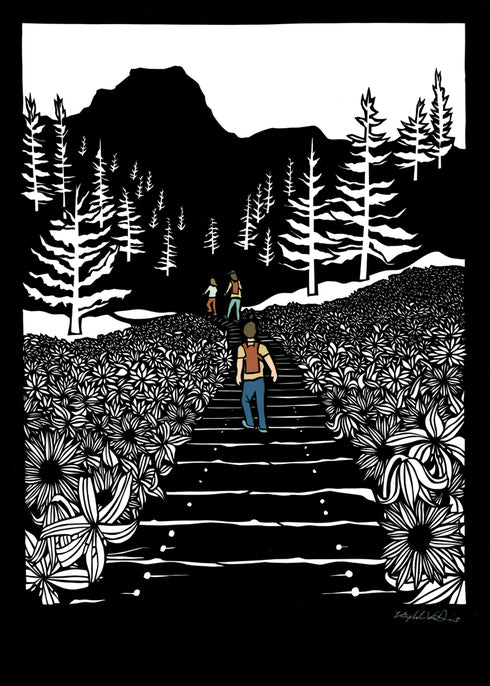 Happy Place Hiking Woods Blank Card