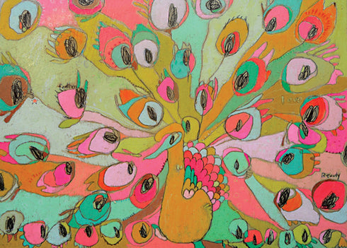 Peacock Blank Greeting Card