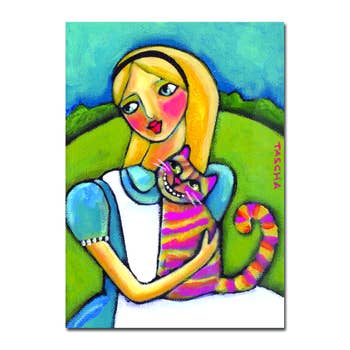 Alice Wonderland Belated Birthday Card