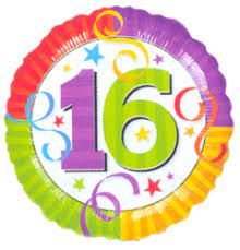 18 INCH AGE 16 MYLAR BALLOON
