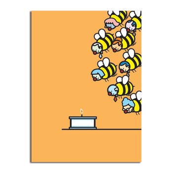 Bee Day Group Birthday Card
