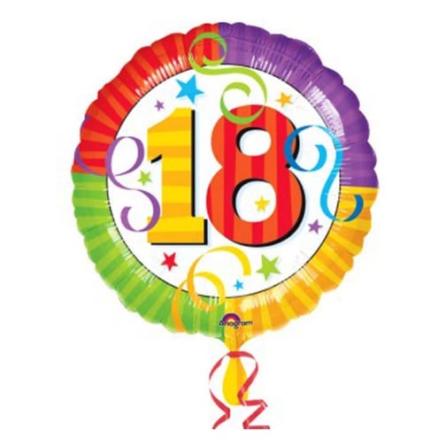 18 INCH AGE 18 MYLAR BALLOON