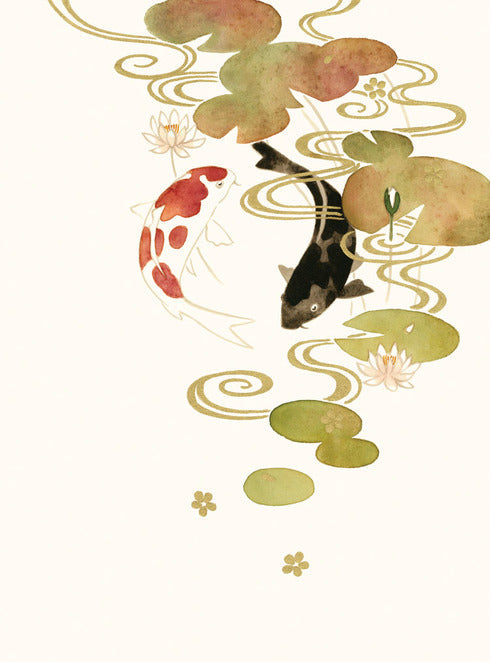 Two Koi & Lilypad Sympathy Card default