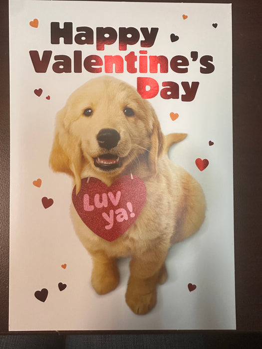 Love Ya Pup Valentine's Day Greeting Card [VVT6075]