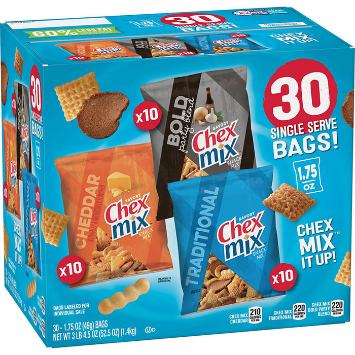 Chex Mix Classics Snack Mix, 30 ct.