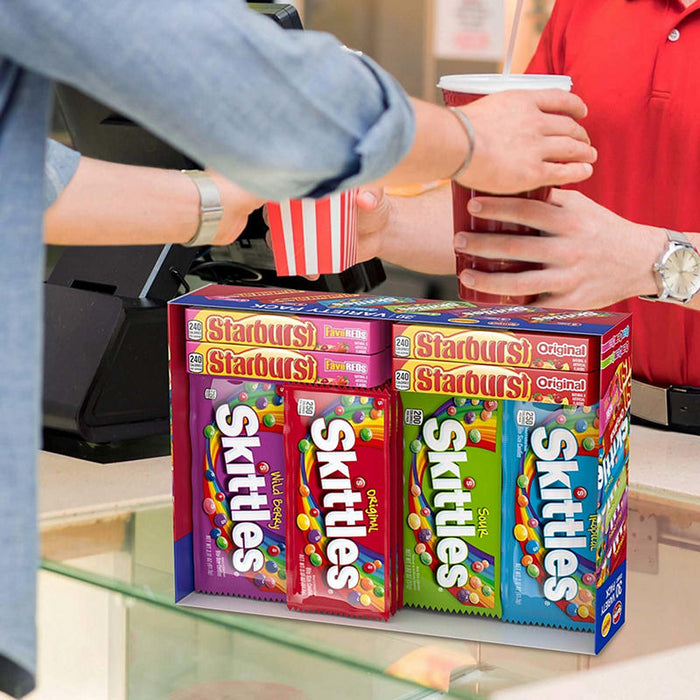 Skittles and Starburst Chewy Candy Variety Pack, Full Size, Great For Easter Candy, 30 ct.