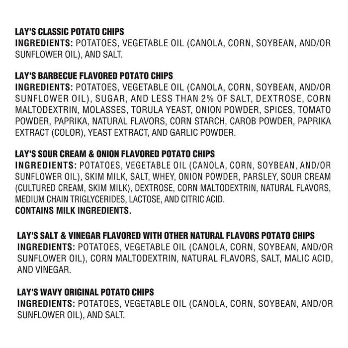 Frito-Lay Lay's Variety Mix of Potato Chips, 30 ct.