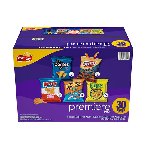 Frito Lay Variety Pack of Snacks and Chips, Premiere Mix, 30 ct.
