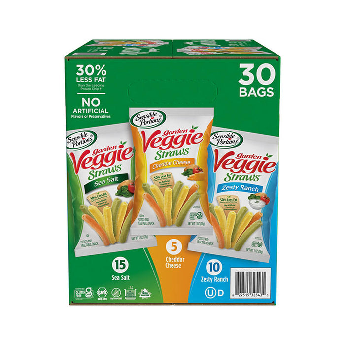 Sensible Portions Garden Veggie Straws Variety Snack Pack, 30 pk./1 oz.