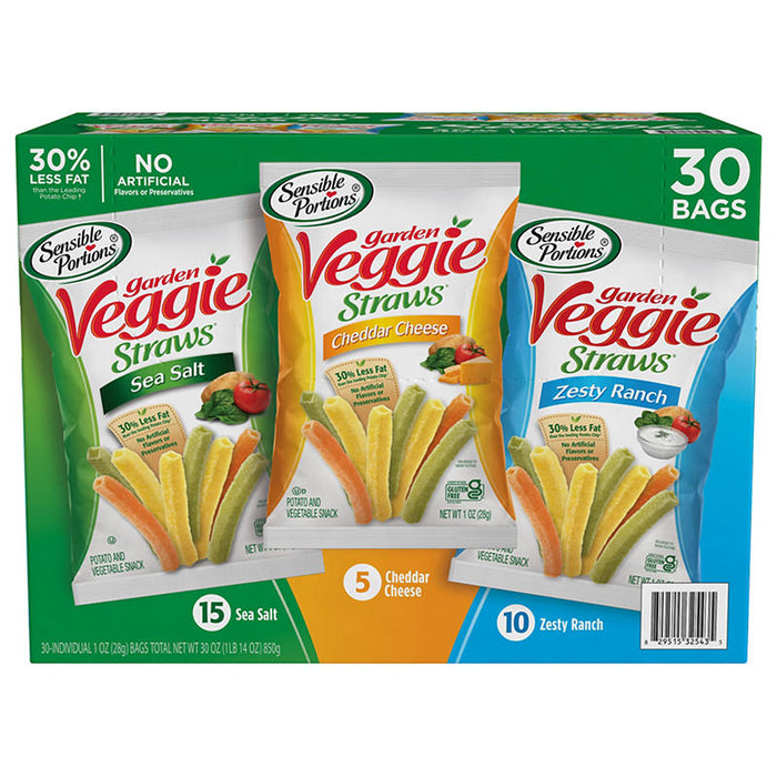 Sensible Portions Garden Veggie Straws Variety Snack Pack, 30 pk./1 oz.