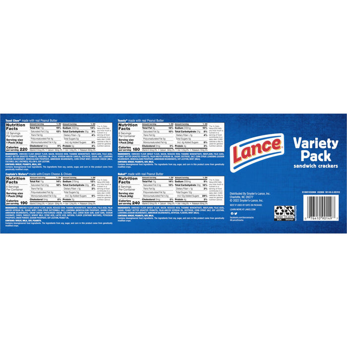 Lance Sandwich Crackers Variety Pack, 36 ct.