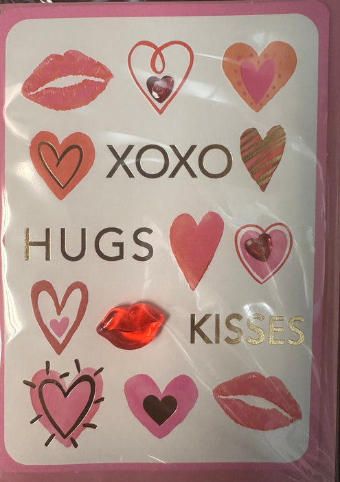 XOXO Hugs Kisses Valentine's Day Greeting Card [7283]