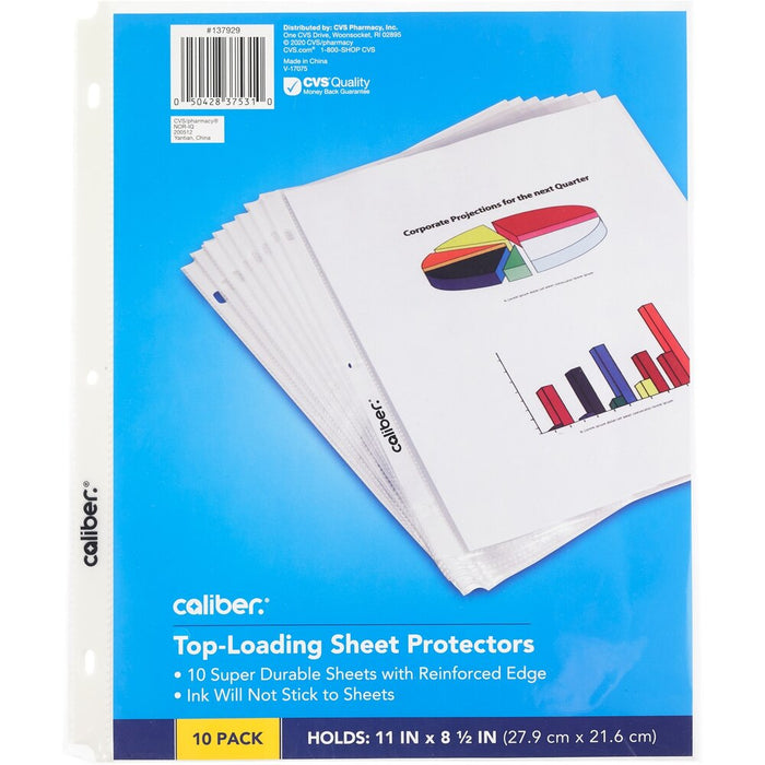 Sheet Protectors Top-Loading Heavy Duty 10 Pack [137929]