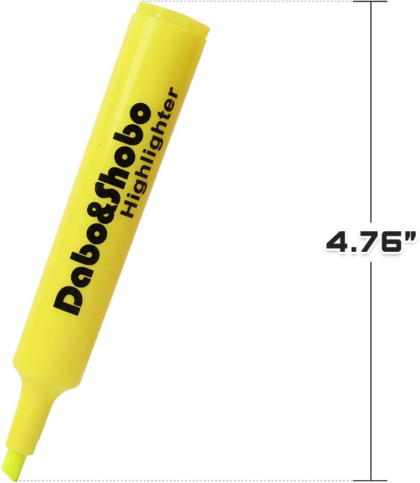 Dabo&Shobo Highlighter Yellow 60pcs chisel tip [B08H1VGD2B]