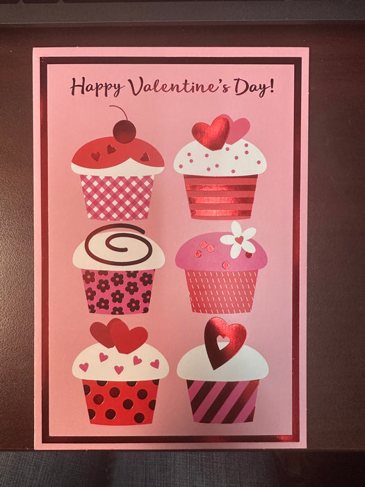 Cupcakes Valentine's Day Greeting Card [VVT3021]