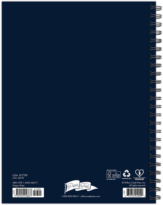 Happy Stripe 2026 6.5" x 8.5" Weekly Monthly Softcover Planner