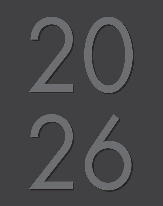 Charcoal 2026 7.5" x 9.5" Booklet Monthly Planner