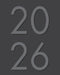 Charcoal 2026 7.5" x 9.5" Booklet Monthly Planner