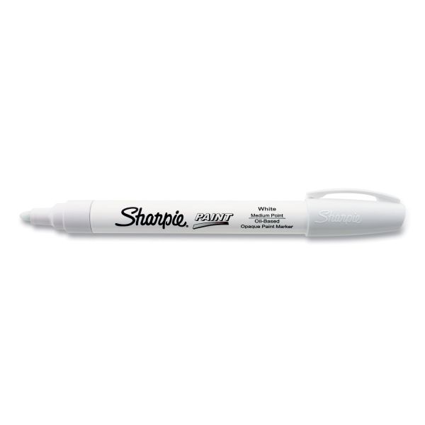 Sharpie Paint Marker, Bullet Point, White
