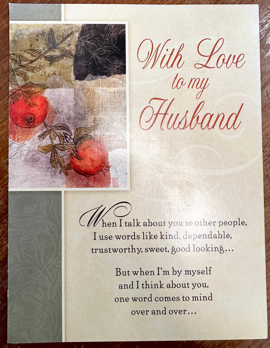 With Love to my Husband Birthday Greeting Card [BRG10960]