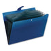 Pendaflex Seven-Pocket Expanding File, 1" Expansion, 7 Sections, Snap Closure, 1/7-Cut Tabs, Letter Size, Blue