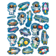 Outer Space Crew Stickers