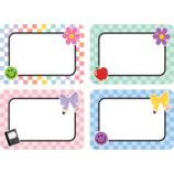 Cool for School Checkers Name Tags/Labels - Multi-Pack