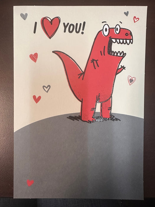 Dino Valentine's Day Greeting Card [VVT3194]