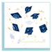 Quilled Congrats Grad Caps Greeting Card