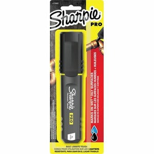 Sharpie PRO Permanent Markers, Broad Chisel, Medium, Fine Marker Point - Black Ink