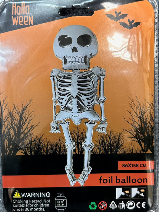 Skeleton 158cm Foil Mylar Balloon [B0BCR6W5N9]