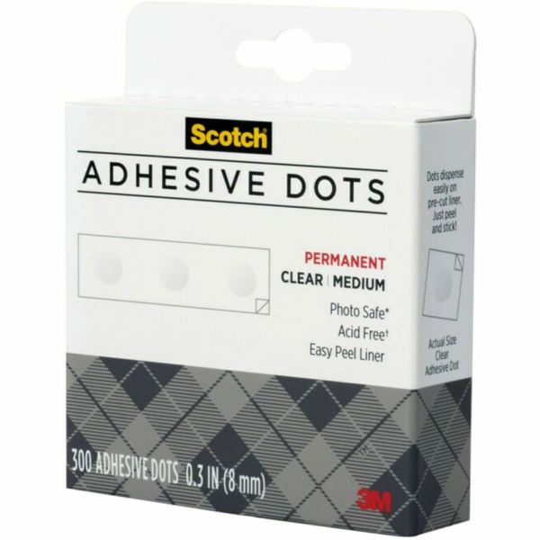Scotch Permanent Adhesive Dots, Medium Craft, Pack Of 300