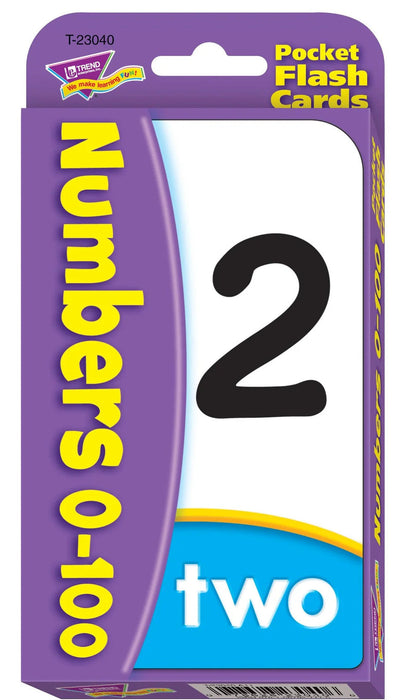 Numbers 0-100 Pocket Flash Cards [T23040]