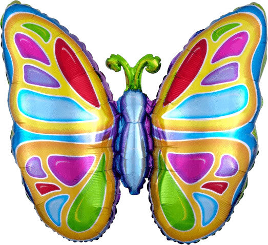 Bright Butterfly 25 Inch Foil Mylar Balloon [07254]