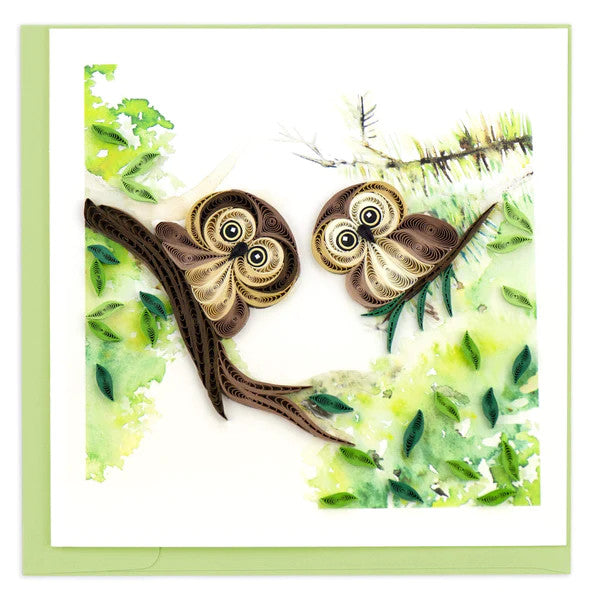 Quilled Owlets Greeting Card [BL1276]