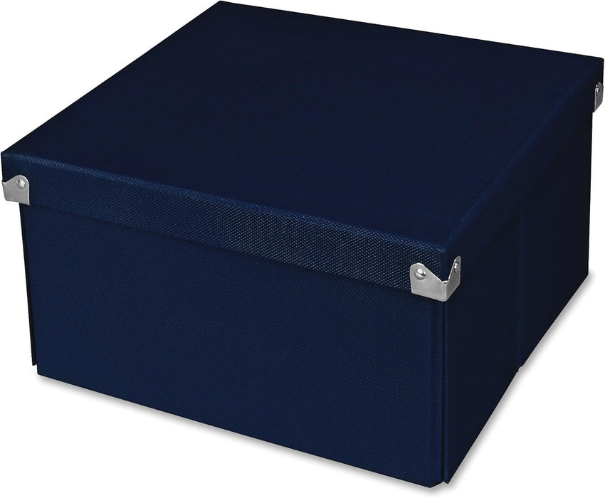 Samsill Pop N' Store Medium Square Box, 10.5 X 6 X 10.5-Inch, Navy Blue [PNS02LSNY]