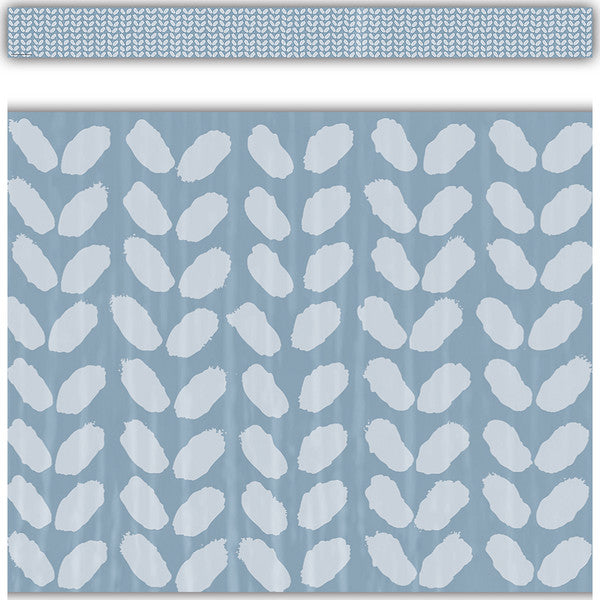 Classroom Cottage Blue Petals Straight Border Trim [TCR6777]