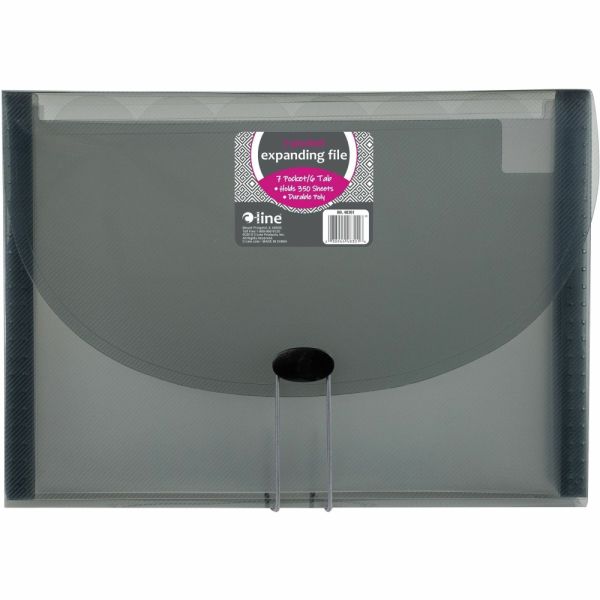C-Line 7-Pocket Expanding File, Letter Size, Smoke