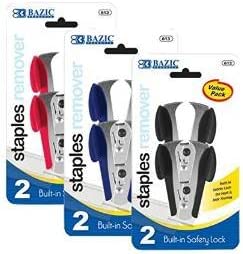 BAZIC Claw Style Staples Remover w/ Safety Lock (2/Pack) (SET OF 3) [613-3]