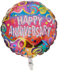 Qualatex Happy Anniversary Confetti 18 Inch Foil Mylar Balloon [75224]