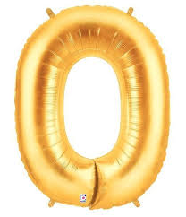 Megaloon Letter O Gold 34 Inch Foil Mylar Balloon [15915G]