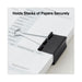 Universal Binder Clips with Storage Tub, Large, Black/Silver, 12/Pack