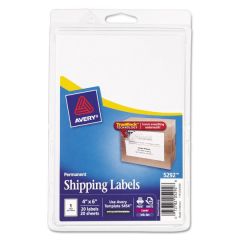 Avery Shipping Labels with TrueBlock Technology, Inkjet/Laser Printers, 4 x 6, White, 20/Pack (Archived)