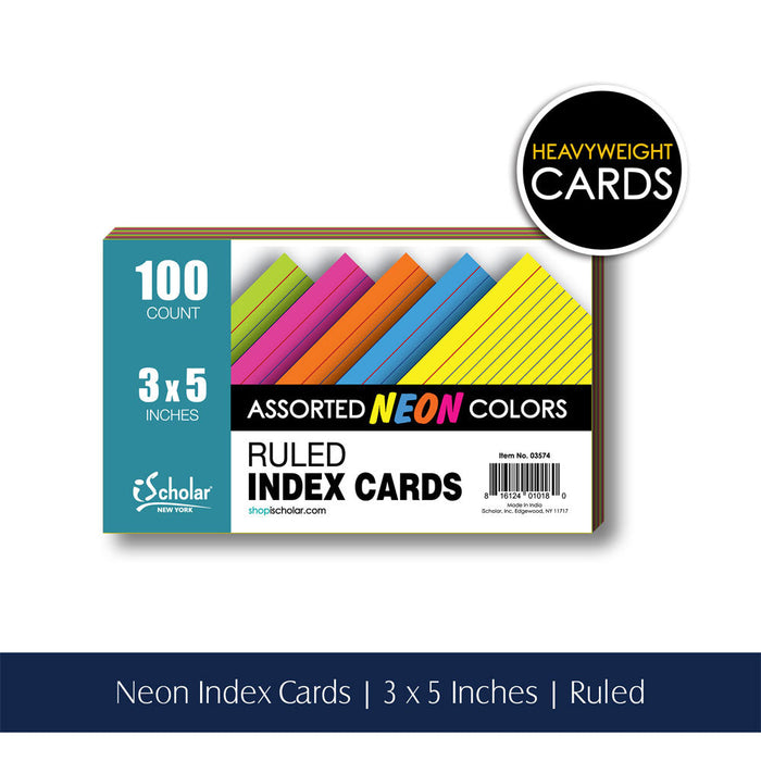 3x5 Index Cards Neon Colors [3574]