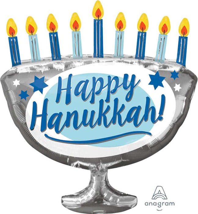 29 INCH Happy Hanukkah Menorah Foil Balloon [36031]