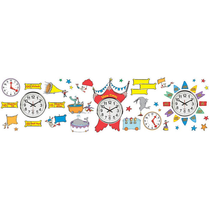 Dr Seuss - If I Ran The Circus Telling Time Bulletin Board Set [P847156]