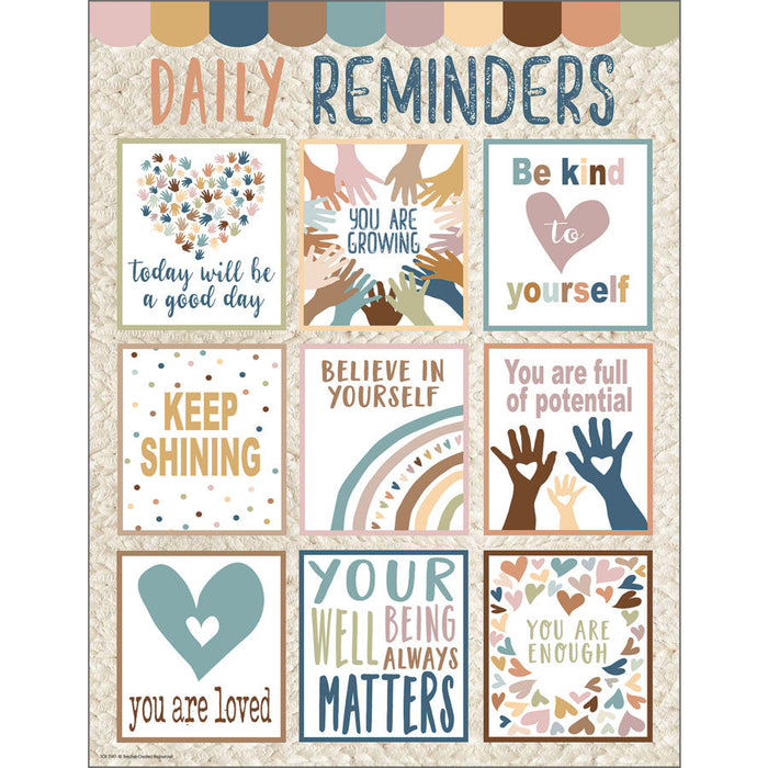 Everyone is Welcome Daily Reminders Chart 17x22 [TCR7147]